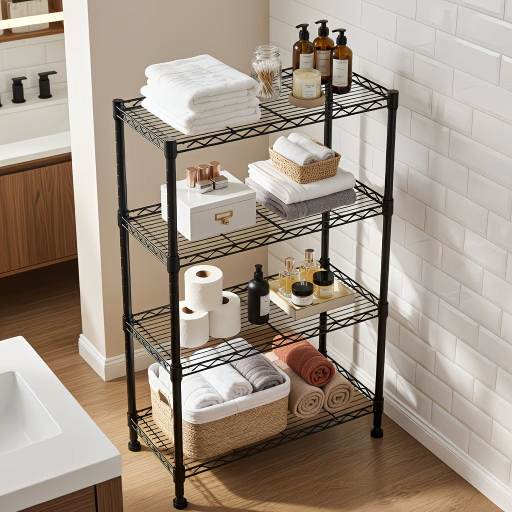 5-Tier Heavy Duty Metal Storage Shelving Unit with Wheels
