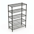 5-Tier Heavy Duty Metal Storage Shelving Unit with Wheels